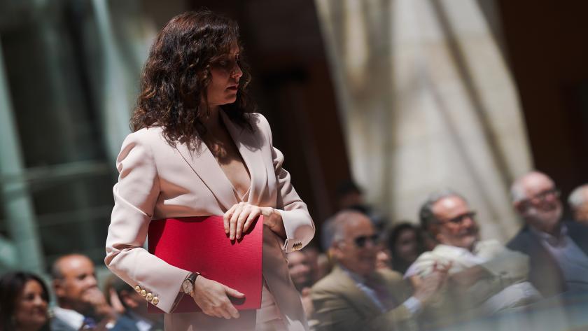 La presidenta Isabel Díaz Ayuso durante los Premios de Periodismo 2025 de la Asociación de la Prensa de Madrid