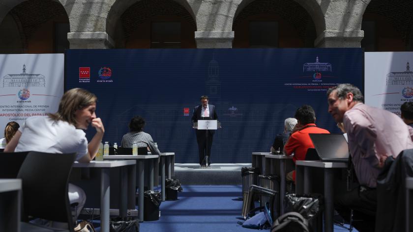 Centro Internacional de Prensa de la visita del Papa León XIV