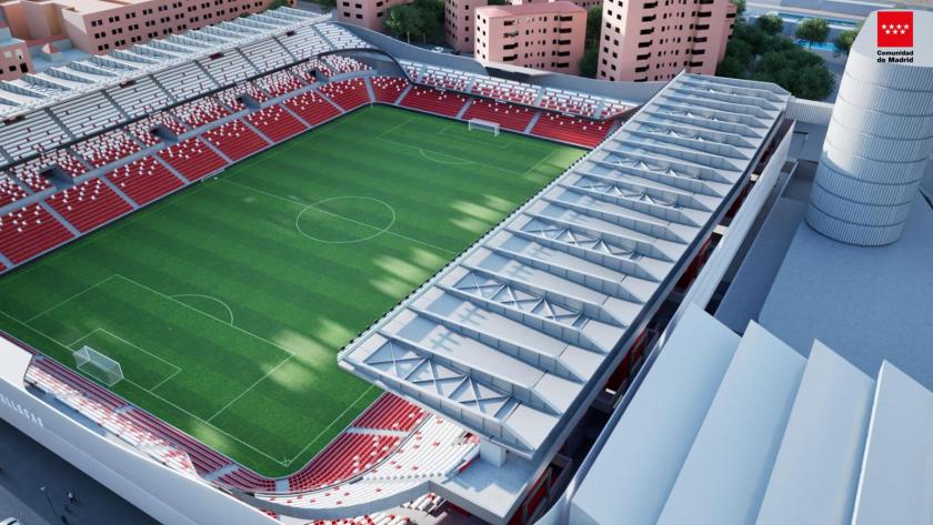 remodelación integral del estadio de Vallecas 