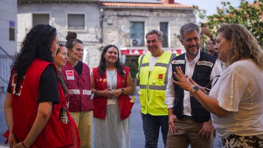 El consejero Miguel Ángel García en el Puesto de Mando Avanzado 