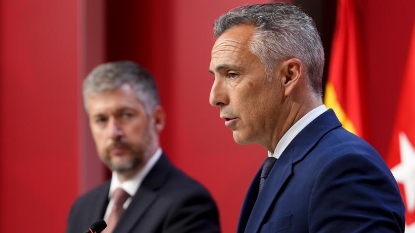El consejero Carlos Novillo en rueda de prensa