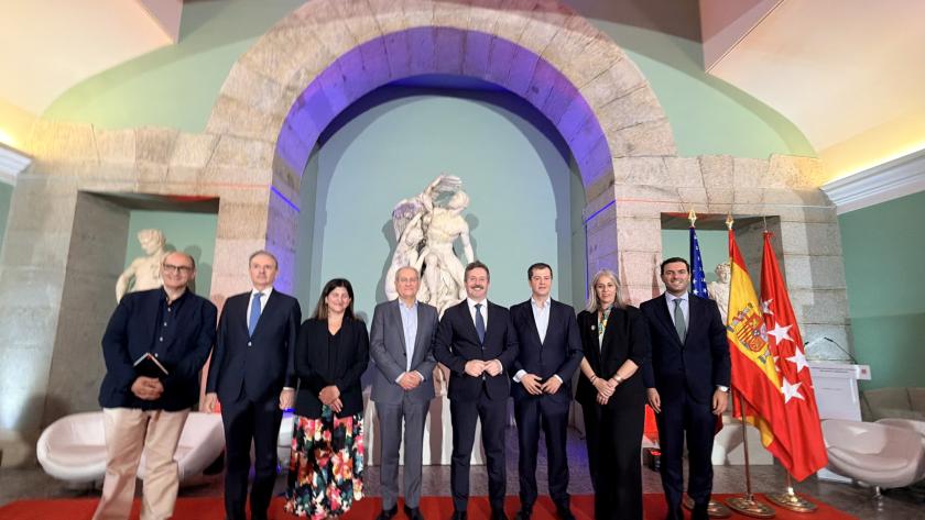 El consejero Mariano de Paco Serrano durante la jornada Madrid-USA: Alianzas estratégicas para el futuro del audiovisual con la Cámara de Comercio de Estados Unidos