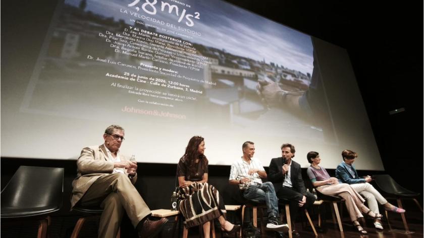 Marina Díaz Marsá en el debate posterior al estreno
