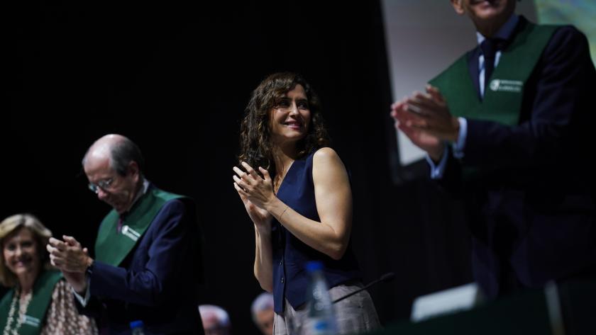 Díaz Ayuso participa en la entrega de diplomas y clausura de las actividades académicas del Centro de Estudios Garrigues La presidenta Isabel Díaz Ayuso durante la entrega de diplomas y clausura de las actividades académicas del Centro de Estudios Garrigues