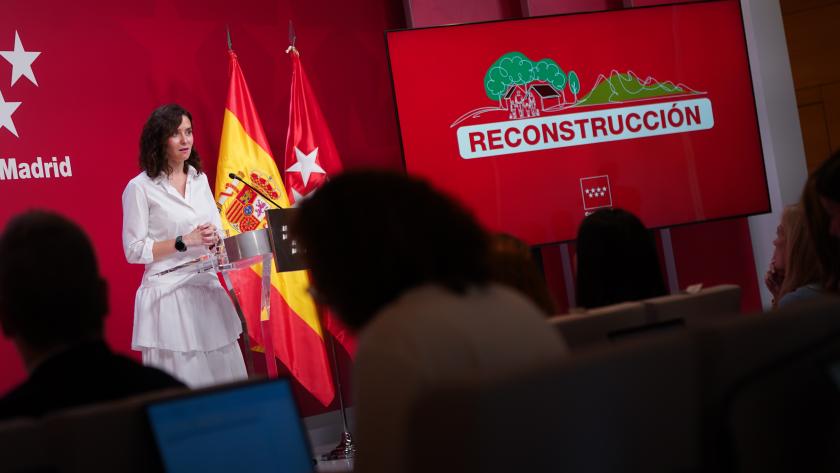 La presidenta Isabel Díaz Ayuso en rueda de prensa