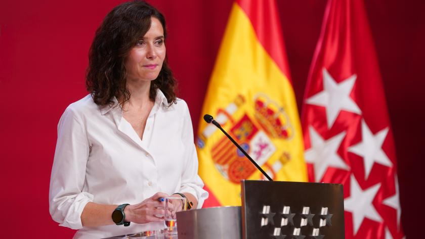 La presidenta Isabel Díaz Ayuso en rueda de prensa