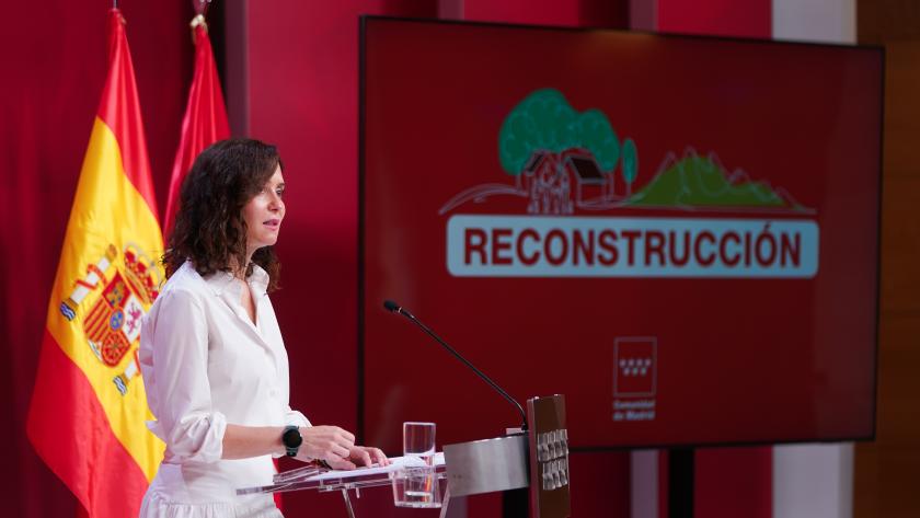 La presidenta Isabel Díaz Ayuso en rueda de prensa