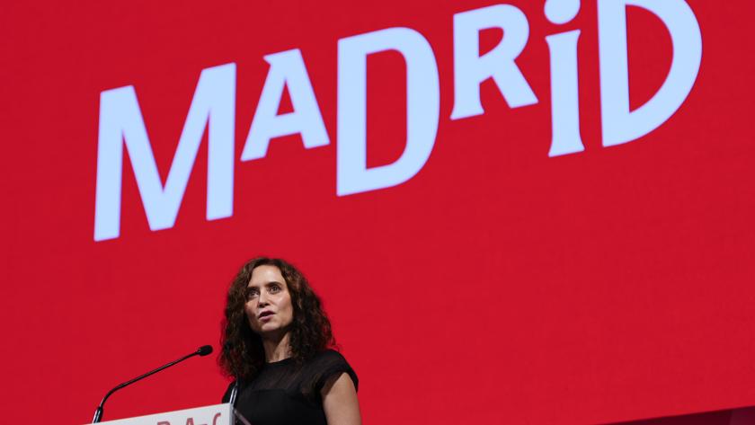 La presidenta Isabel Díaz Ayuso en la presentación de Madrid Beats