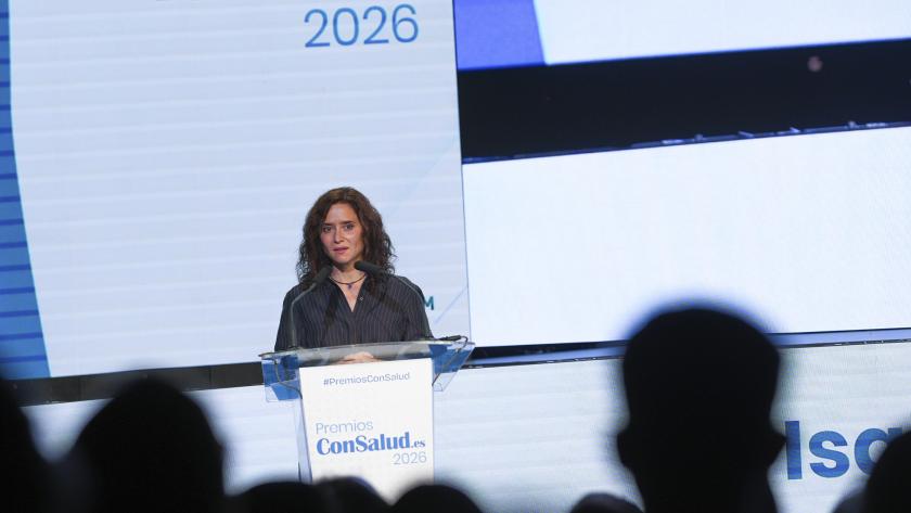 La presidenta Isabel Díaz Ayuso en los Premios ConSalud 2026
