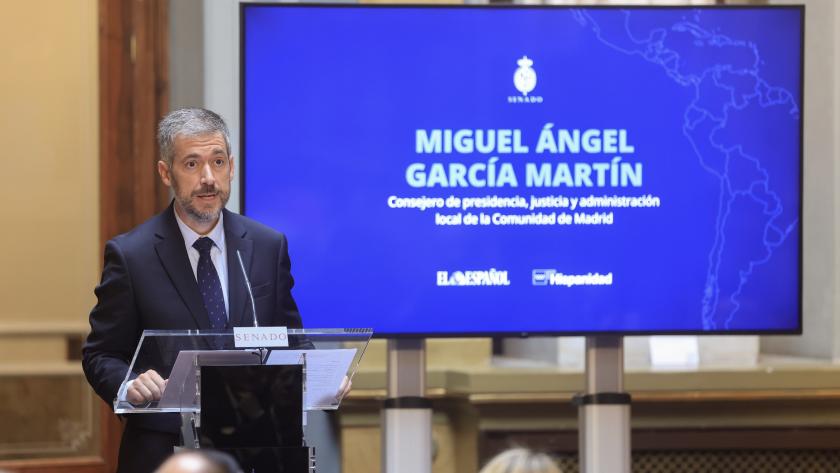 García Martín participa en la jornada de Jurisprudencia e Hispanidad El consejero Miguel Ángel García Martín durante la jornada de Jurisprudencia e Hispanidad que se celebra en el Senado de España en el marco de Hispanidad 2026