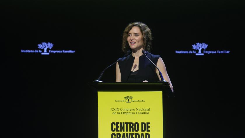 La presidenta Isabel Díaz Ayuso en el XXIX Congreso Nacional de la Empresa Familiar
