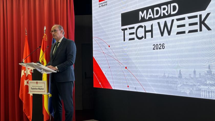 Miguel López-Valverde en la presentación de Madrid Tech Week