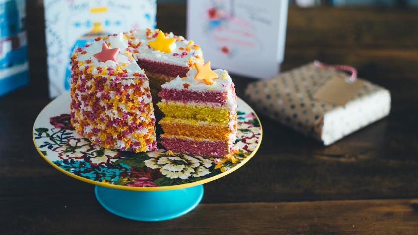 Tarta de colores