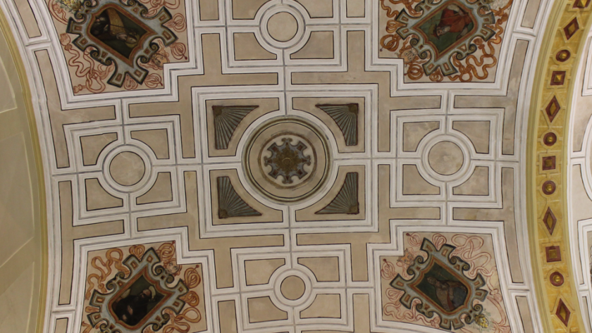 Pinturas murales de las bóvedas del presbiterio y crucero de la iglesia parroquial de Nuestra Señora de la Asunción