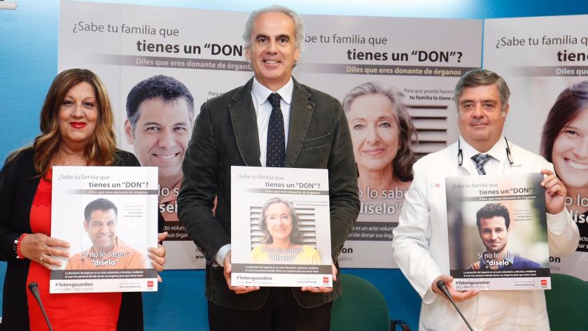 El consejero de Sanidad, Enrique Ruiz Escudero, ha presentado la campaña #YoTengoUnDon, para promover la donación de órganos