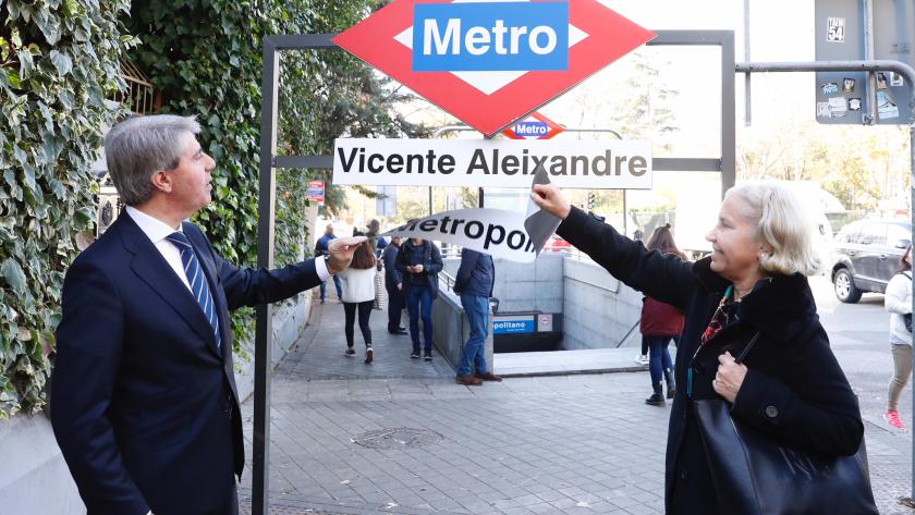 La Comunidad cambia el nombre de la estación de Metropolitano por Vicente Aleixandre y el de Atocha por Estación del Arte