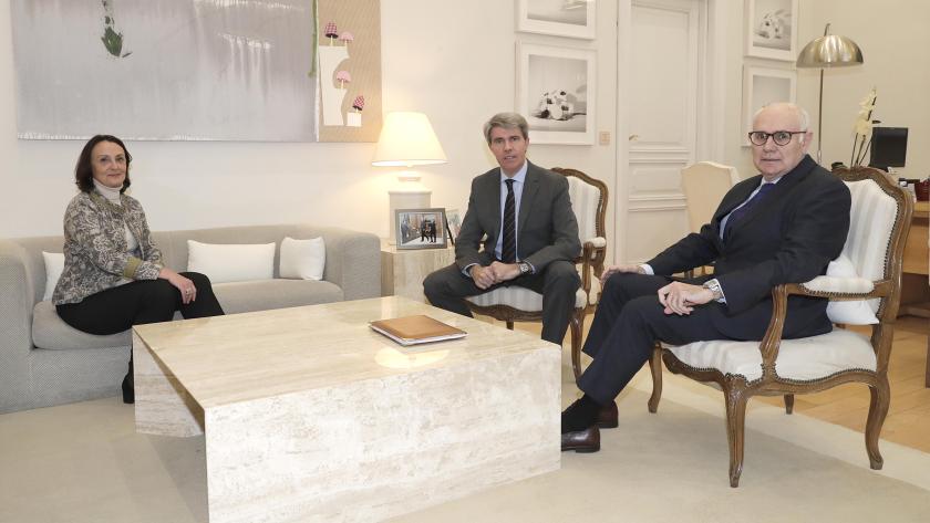 Ángel Garrido con el nuevo presidente de la Audiencia Provincial de Madrid, Juan Pablo González Ángel Garrido con el nuevo presidente de la Audiencia Provincial de Madrid, Juan Pablo González