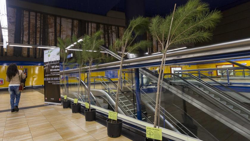 Rosalía Gonzalo en la estación de Pinar de Chamartín, una de las instalaciones que se suma a la iniciativa.