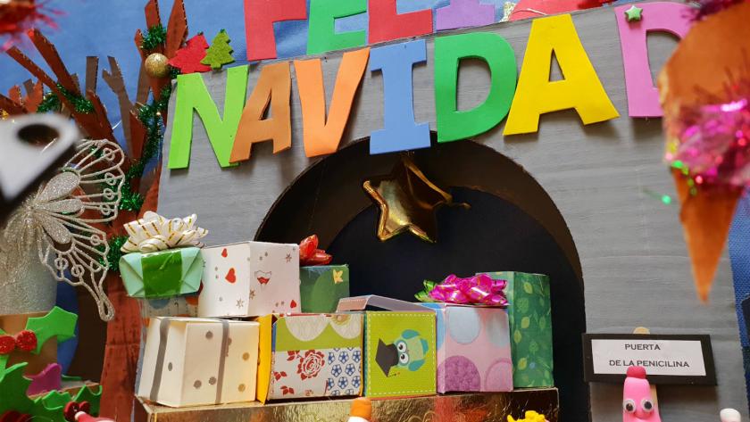 Detalle del Belén ubicado en las Urgencias Generales