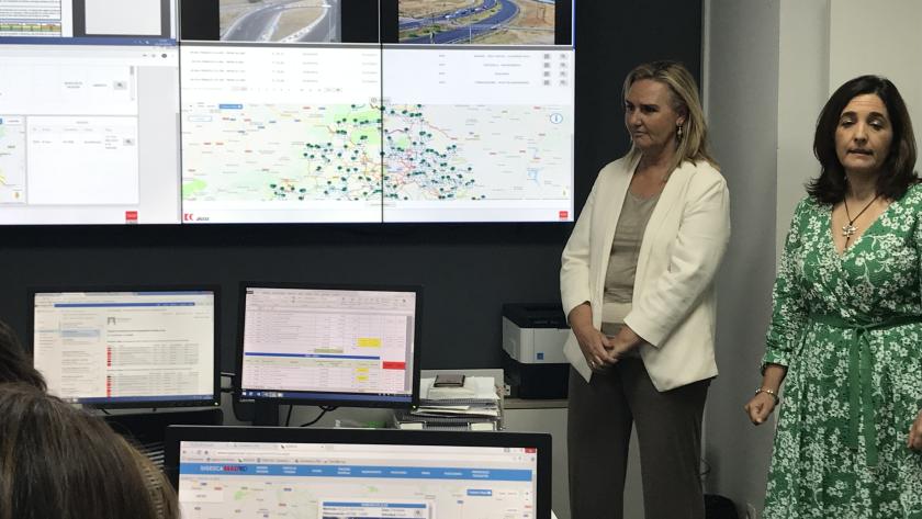 Imagen Rosalía Gonzalo en el Centro de Coordinación e Información de Carreteras de la Comunidad de Madrid