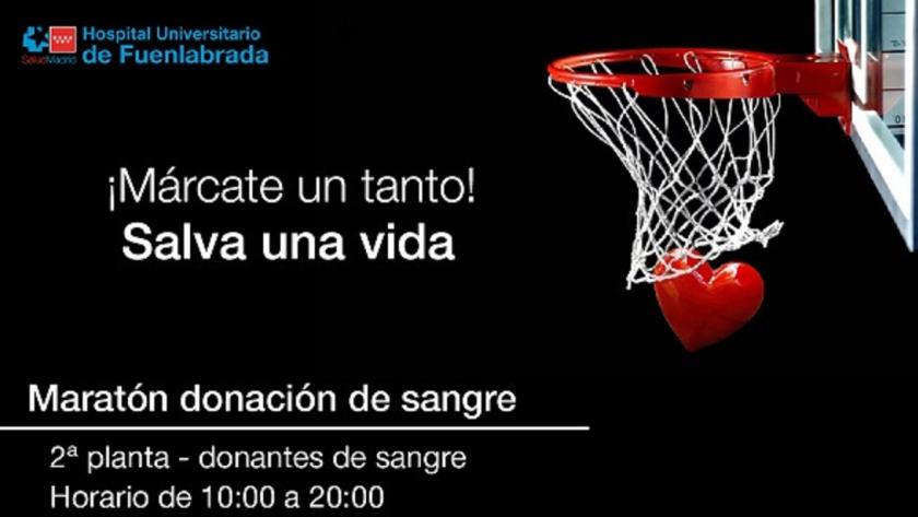 158 donantes en el X maratón de Sangre del Hospital de Fuenlabrada Cartel de donación de sangre en el Hospital de Fuenlabrada