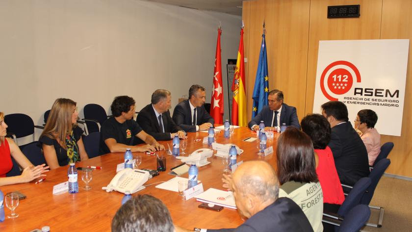 Enrique López en la sede de la Agencia de Seguridad y Emergencias Madrid 112 Imagen de Enrique López en la sede de la Agencia de Seguridad y Emergencias Madrid 112
