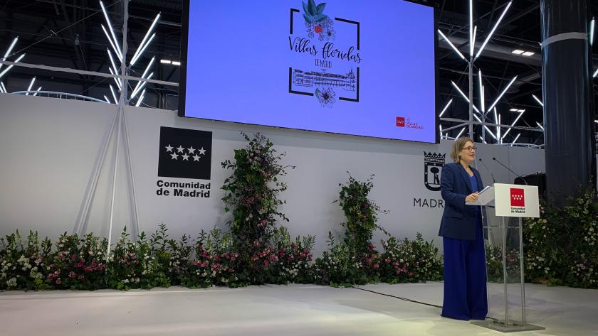 Marta Rivera durante la presentación de ‘Villas Floridas de Madrid’