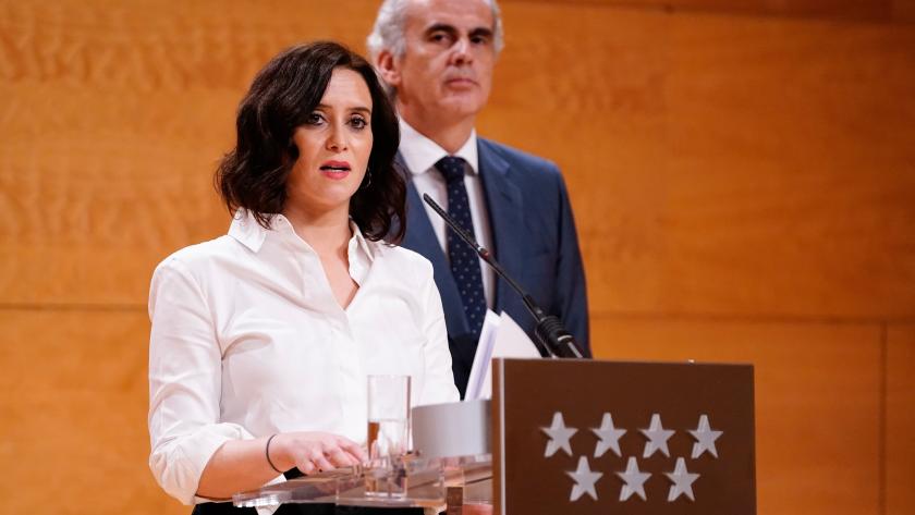 Isabel Díaz Ayuso durante la rueda de prensa posterior al Consejo de Gobierno