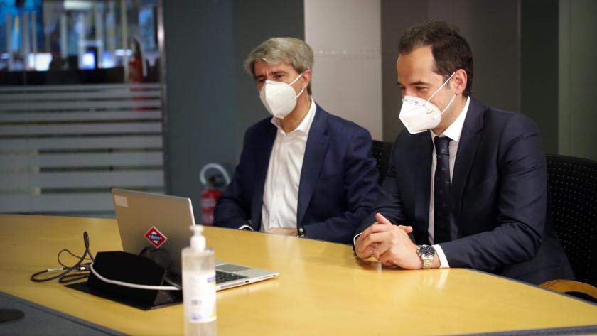 Aguado presenta el sistema de medición de temperatura corporal para empleados de Metro Ignacio Aguado durante la presentación del sistema de medición de temperatura corporal para empleados de Metro