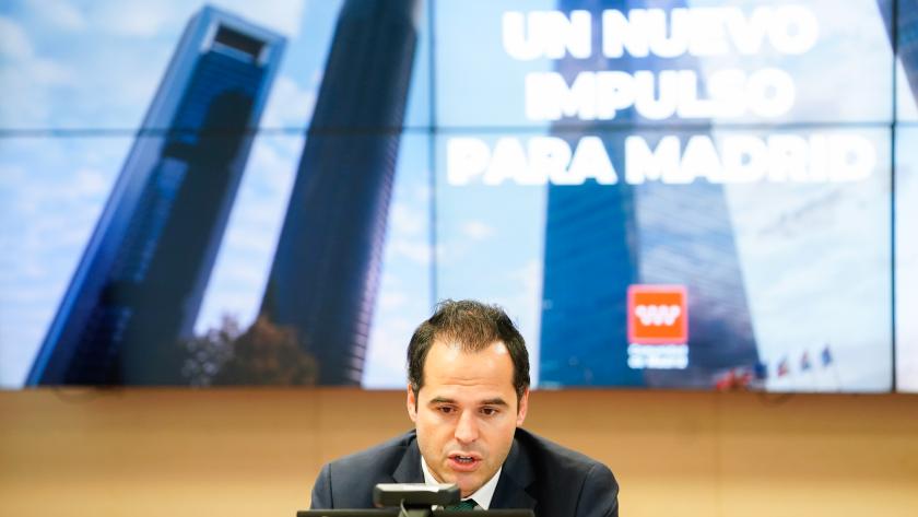 Ignacio Aguado durante la reunión con Madrid Foro Empresarial