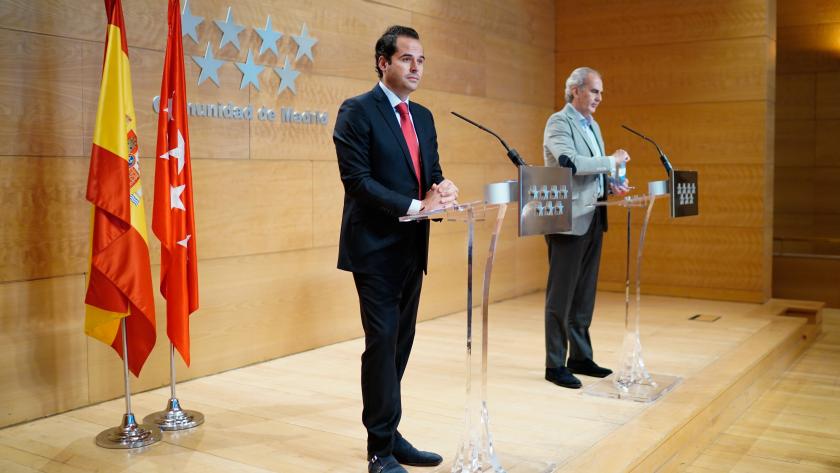 Rueda de prensa Orden Comunidad de Madrid Ignacio Aguado en rueda de prensa tras Consejo de Gobierno