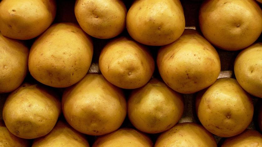 Patatas colocadas en orden