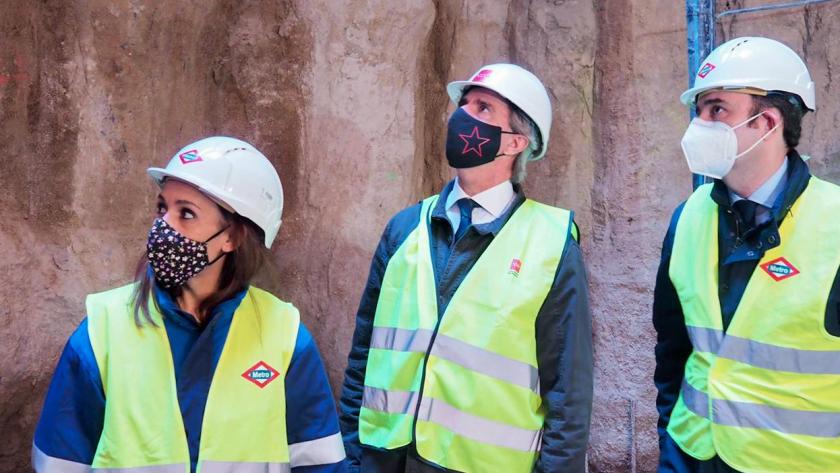 Ángel Garrido visita las obras de modernización y accesibilidad de la estación de Príncipe de Vergara Ángel Garrido durante la visita a las obras de modernización y accesibilidad de la estación de Príncipe de Vergara