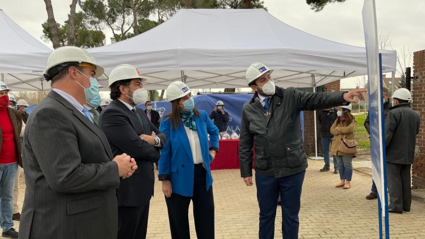 David Pérez durante su visita a Pozuelo de Alarcón