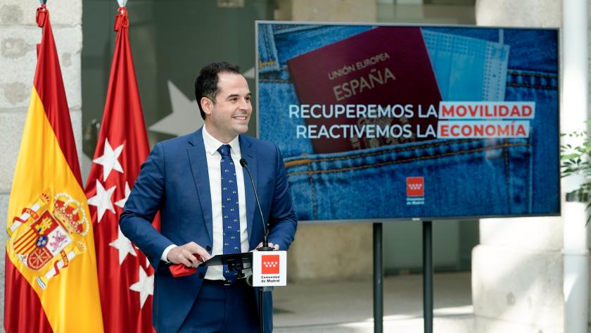 Aguado: Una movilidad segura nos ayudará a acelerar la recuperación económica y turística de la Comunidad