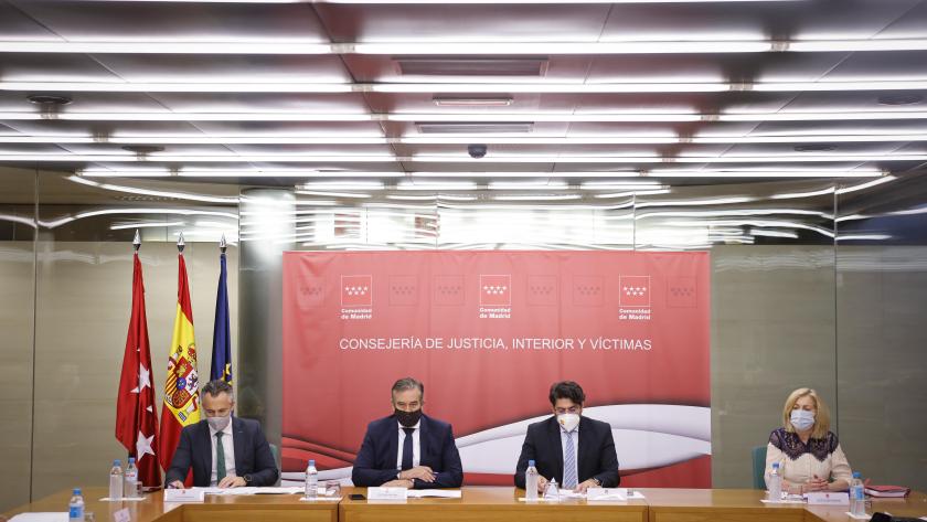 Enrique López y David Pérez han presidido la reunión de seguimiento de la Comisión de Apoyo a las Fuerzas y Cuerpos de Seguridad