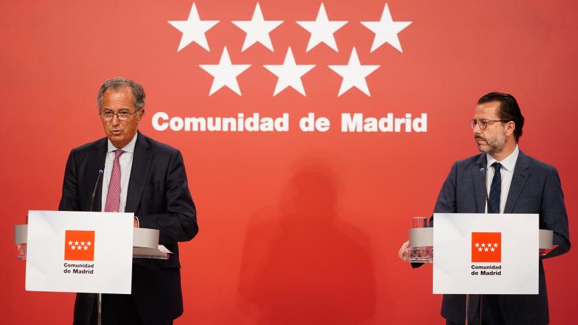 Javier Fernández-Lasquetty durante la rueda de prensa del Consejo de Gobierno Javier Fernández-Lasquetty en la rueda de prensa del Consejo de Gobierno