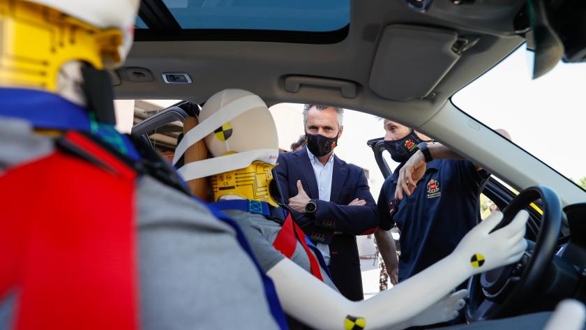 Carlos Novillo asiste a una jornada de seguridad vial en el Parque de Bomberos de Alcobendas Carlos Novillo en una jornada de seguridad vial en el Parque de Bomberos de Alcobendas