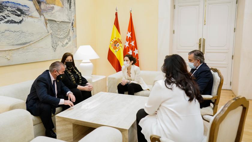 La presidenta durante la reunión