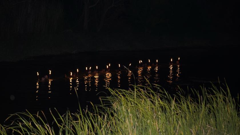 Procesión fluvial de la virgen de la Alarilla 