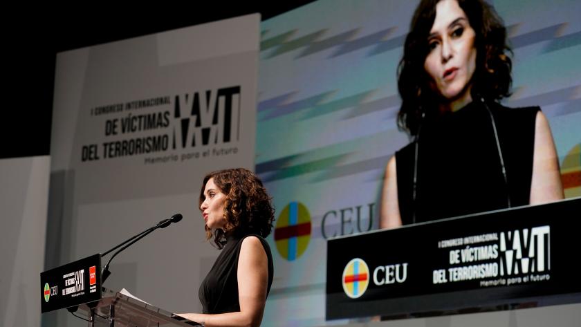 La presidenta durante su intervención en el cierre del congreso