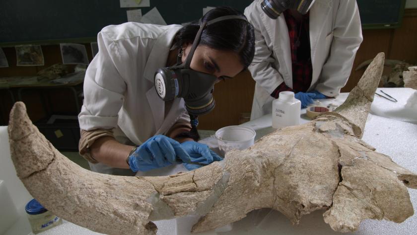 Investigadores en el santuario de Pinilla del Valle 