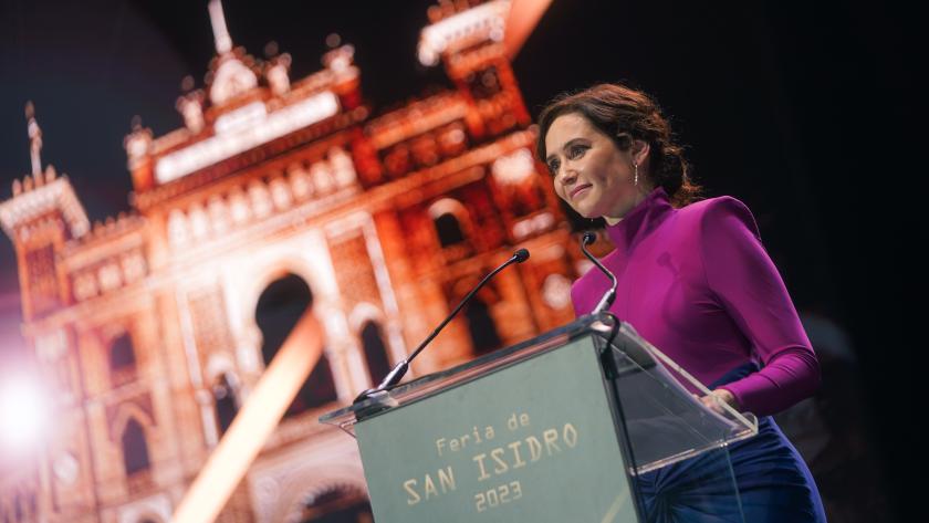 Díaz Ayuso garantiza el cuidado de la Tauromaquia: “Madrid es taurina. Porque es libre, alegre y culta y porque es España” La presidenta durante su discurso