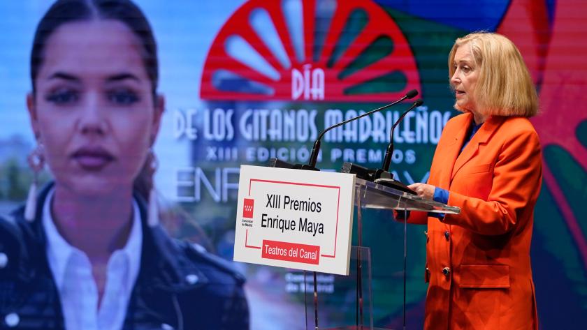 La consejera Concha Dancausa durante la presentación