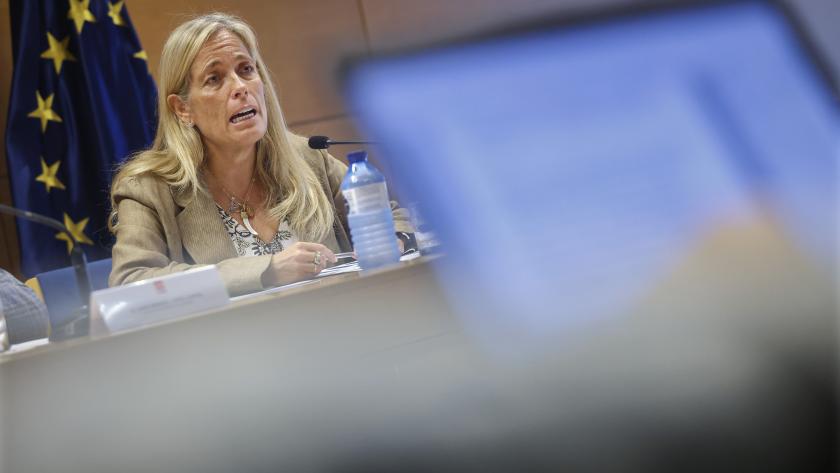 La consejera Rocío Albert destaca que los datos en la región mejoran los de la Eurozona y países como Italia, Francia y Alemania La consejera durante la comparecencia