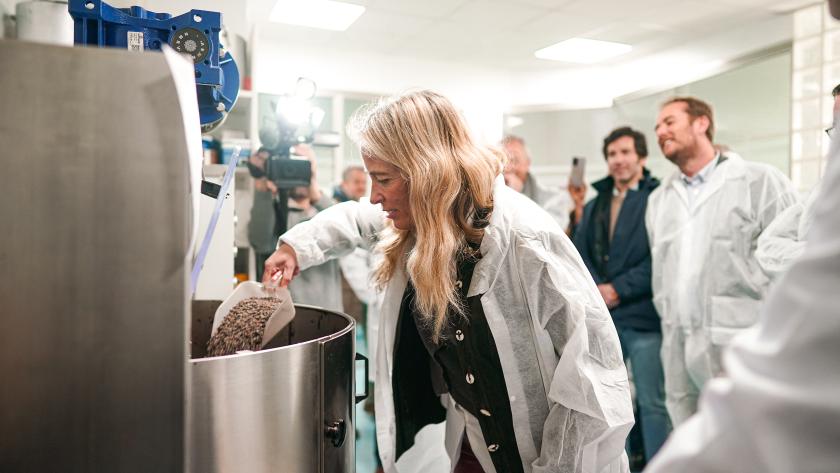 Rocío Albert durante su visita a Chocolates Maykhel
