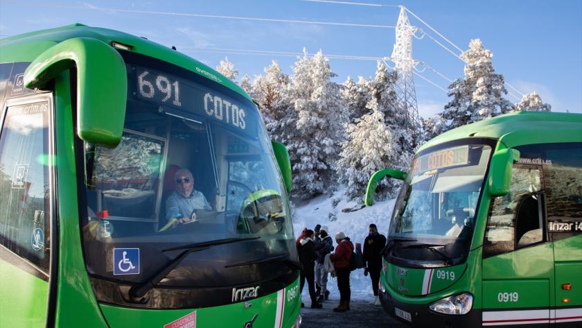 Un bus en el frío