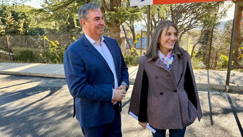 El viceconsejero José Antonio Sánchez durante su visita a San Lorenzo de El Escorial