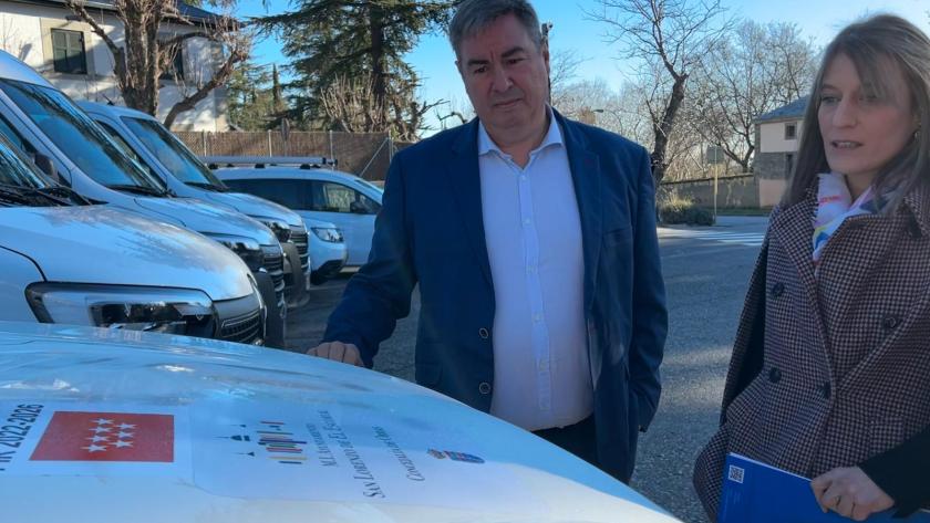 El viceconsejero José Antonio Sánchez durante su visita a San Lorenzo de El Escorial