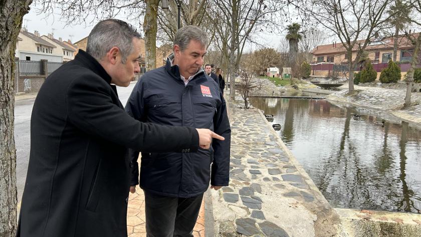 Sánchez visita Griñón El viceconsejero José Antonio Sánchez durante su visita a Griñón